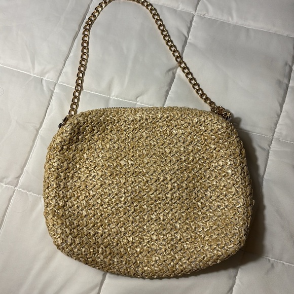 Anne Klein Woven Handbag with Gold Chain - Picture 6 of 9